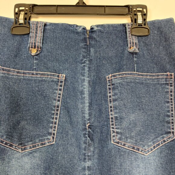 YLKD Yilukadan Women's Skirt Size S Blue Denim Vintage 90s Casual Embroidered - Picture 6 of 13